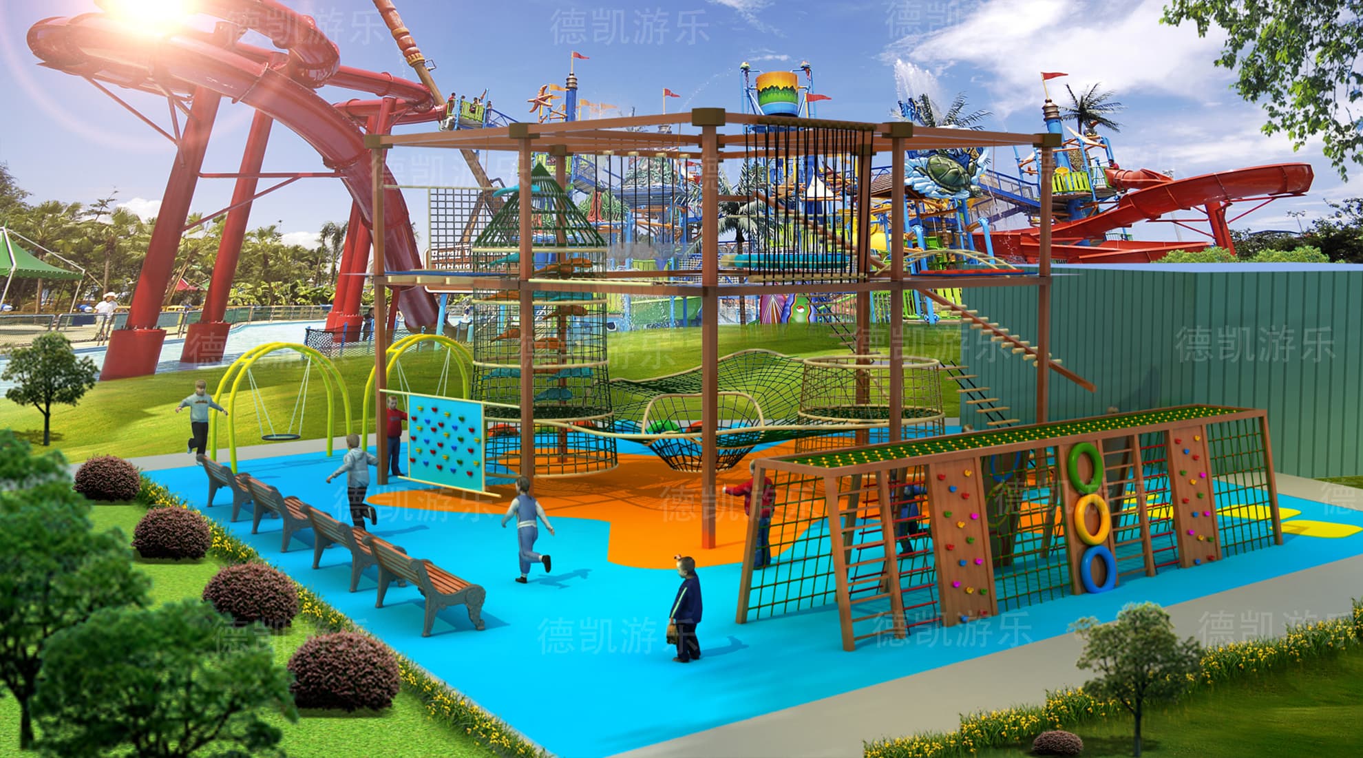 德凱游樂設備整體效果圖